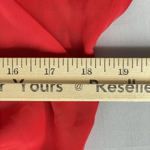 MNG By Mango Cut Out Back Dress  Two Pockets Button Back Women's Large Red - Picture 14 of 15